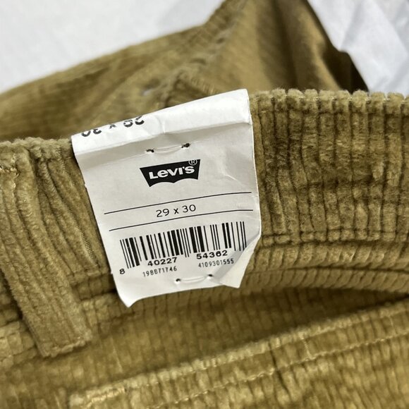 Levis Boyfriend Corduroy Pants Womens 29x30 Tan Mid Rise Relaxed Tapered Leg - Picture 11 of 12